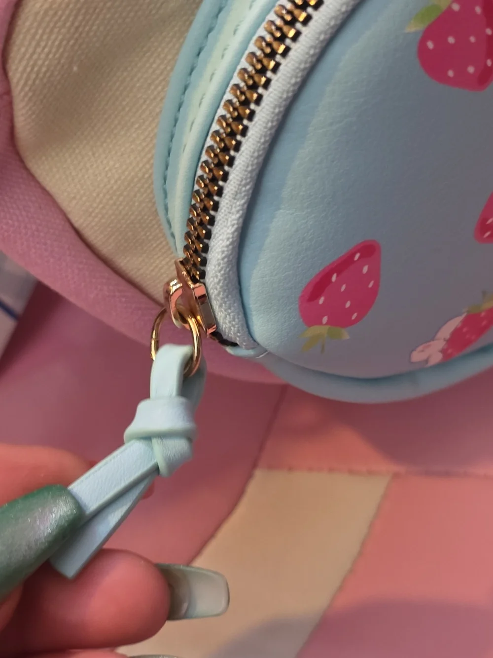 Kids Sanrio Cinnamorol Strawberry Patch Pastel Crossbody Bag - Pink & Light Blue